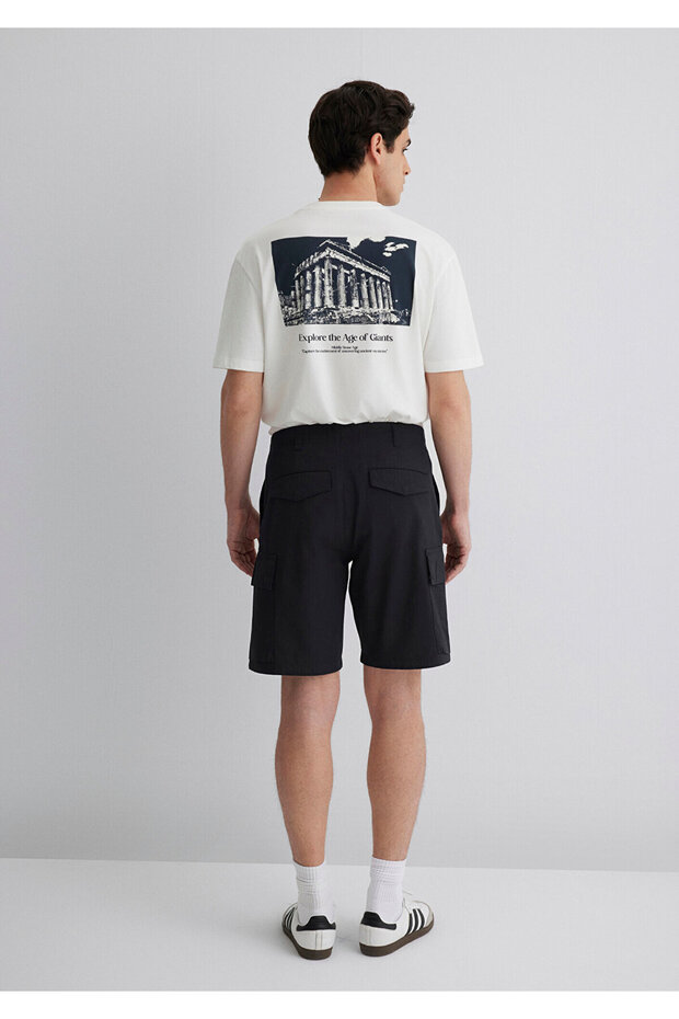 Siyah Kargo Şort 0410262-900 - 5