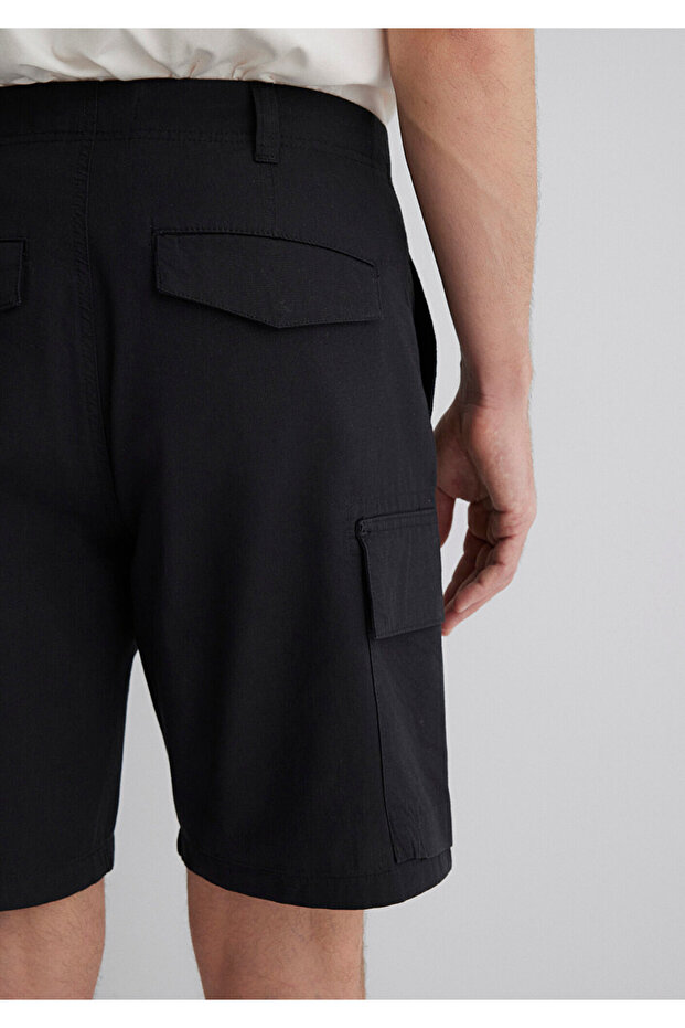 Siyah Kargo Şort 0410262-900 - 7