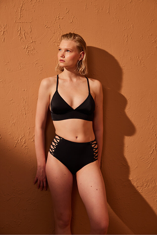 Fekete Basic Bralette bikinifelső - 2