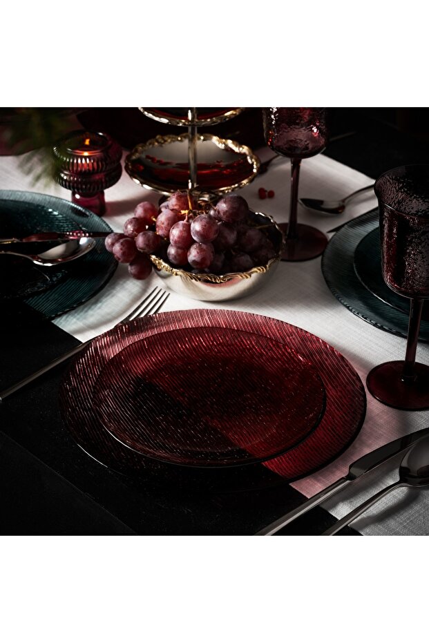 Fine Servis Tabak 27 cm Mürdüm - 1