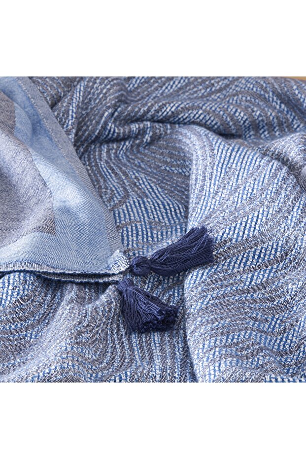 Taç Butik Bodrum Throw Mavi - 2