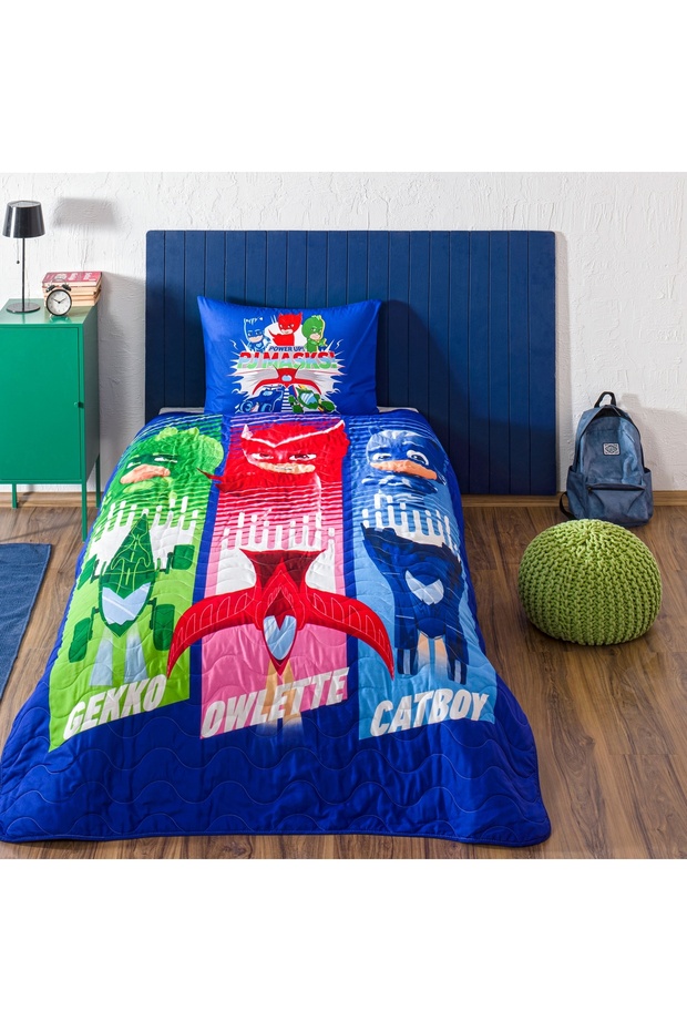 مجموعة أغطية سرير مفردة مرخصة من Pj Masks Power Up