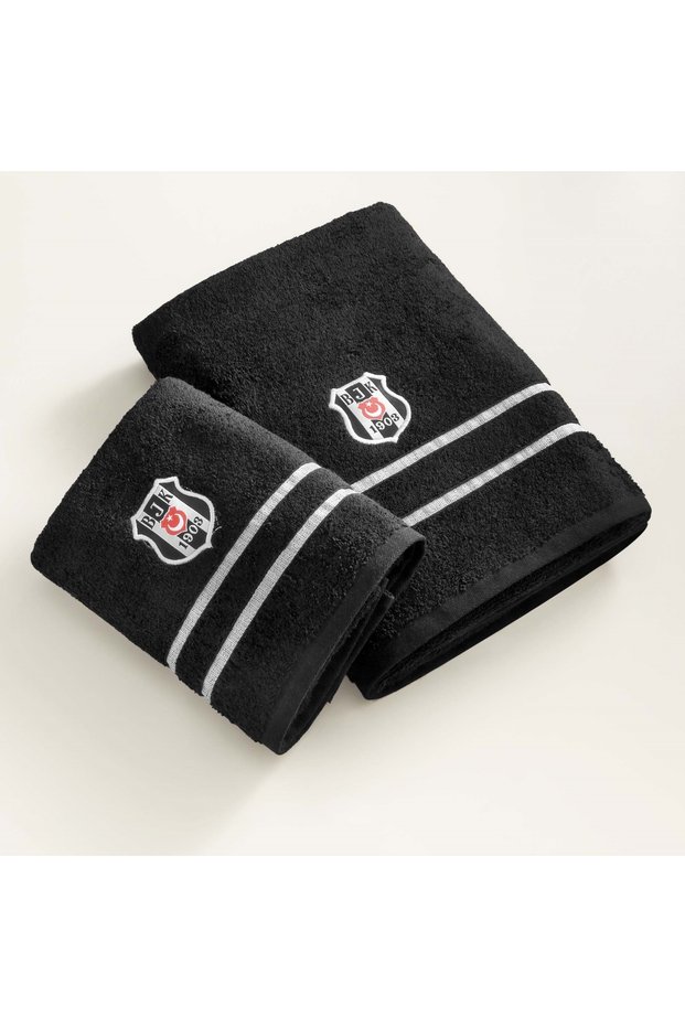 Licensed Beşiktaş Arma Cotton 70X140 cm Bath Towel Black