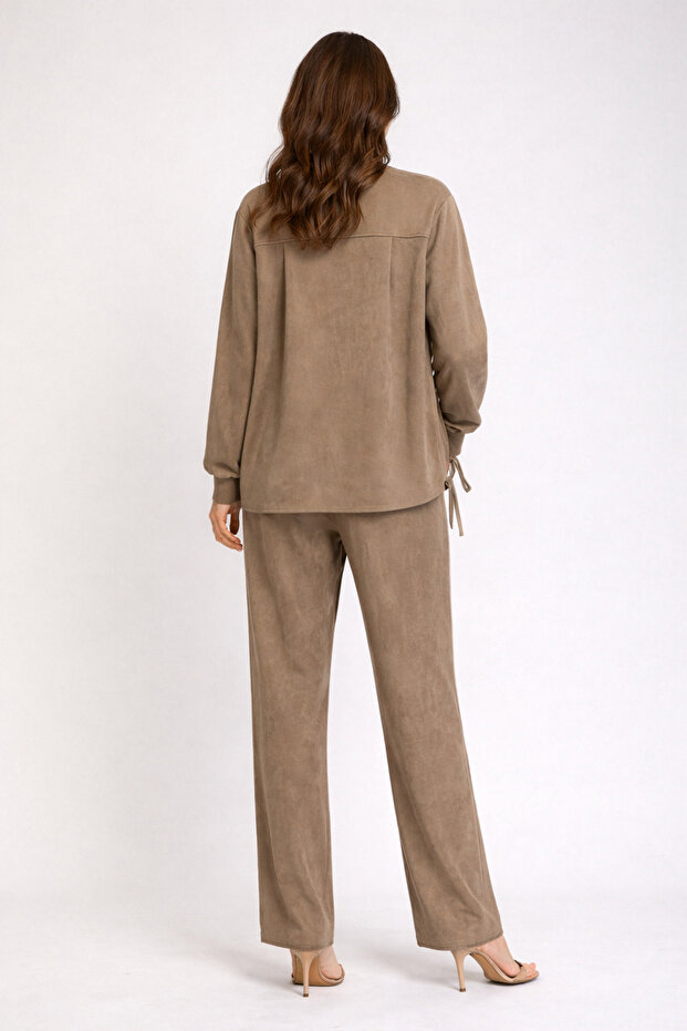 İşlemeli Süet Tunik - 3