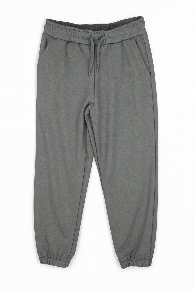 Kız Çocuk Gri Basic Jogger Pantolon - 2