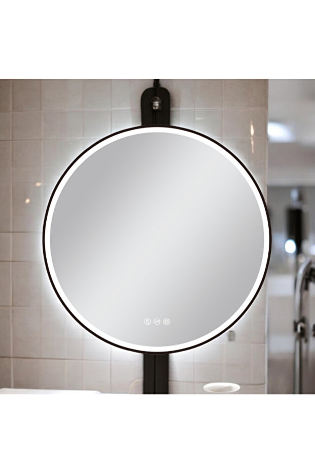 Round Copper Free Environmental LED Bathroom Mirror 80cm - 2