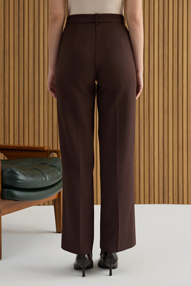 بنطلون بني منسوج - 6