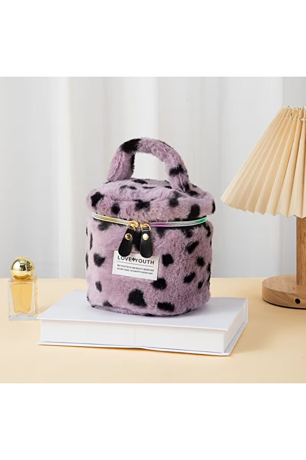 حقيبة مكياج أنيقة منقوشة بنمط الفهد - 1