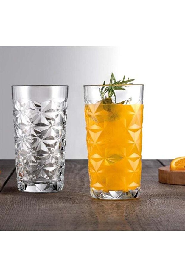 Pasabahce Estrella Long Tumbler 490cc – 4-Piece Highball Glass Set