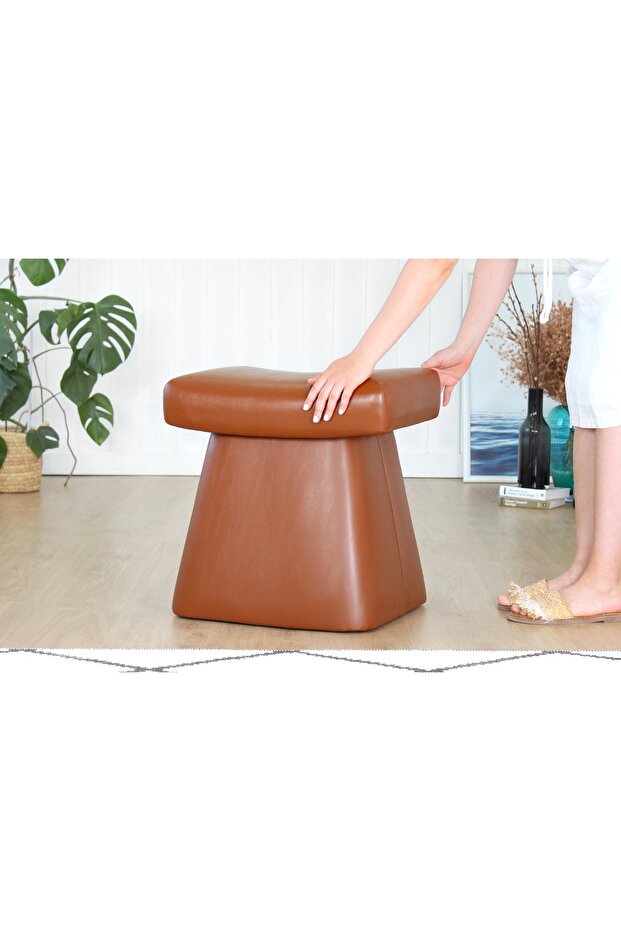 DAMBERT DERİ PUF, TABA - 4