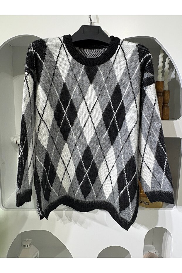 سترة تريكو بنمط البقلاوة - 1