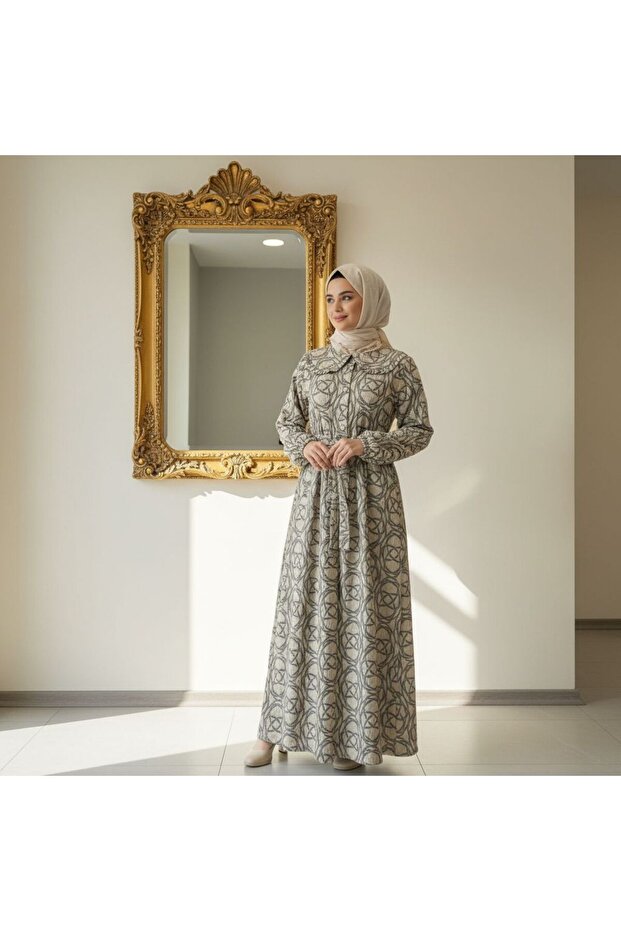 Tesettür Kışlık Elbise - 1