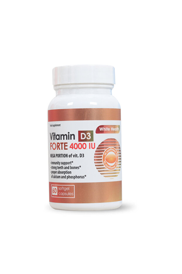 Vitamin D3 Forte 4000 IU – Bone, Teeth & Immune System Support | 60 Softgels
