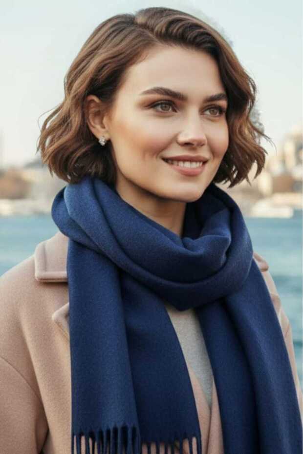 Women's Soft Textured Four Seasons Wearable Vegan Pashmina Shawl Scarf