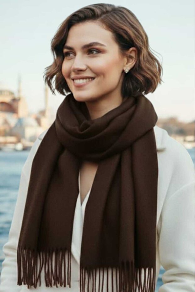 Women's Soft Textured Four Seasons Wearable Vegan Pashmina Shawl Scarf