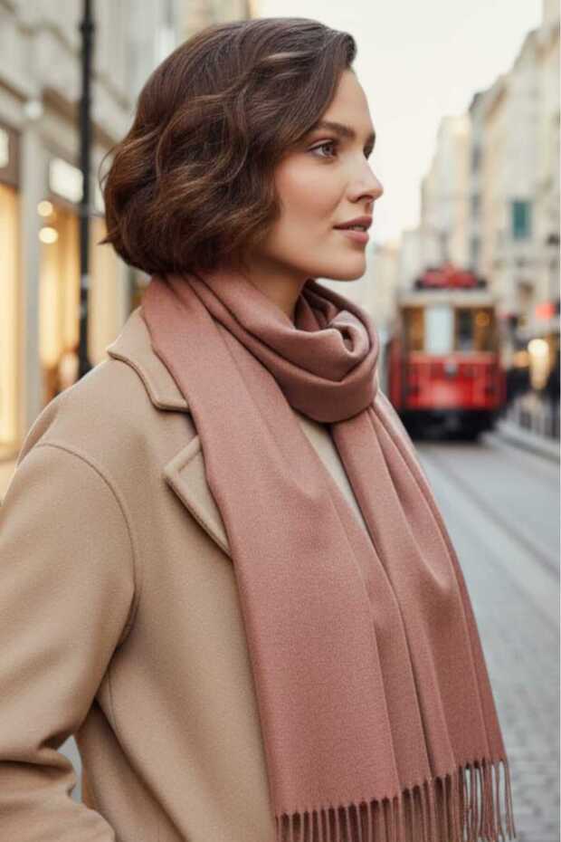 Women's Soft Textured Four Seasons Wearable Vegan Pashmina Shawl Scarf
