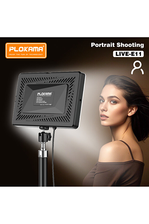 Live-E11 LED Light Panel —Adjustable LED Lighting for Content Creation & Live Streaming
