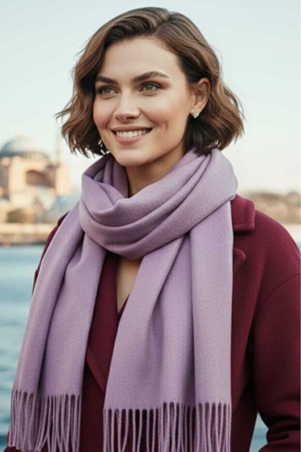 Women's Soft Textured Four Seasons Wearable Vegan Pashmina Shawl Scarf