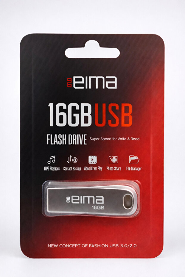 Eima 16Gb USB Flash Memory | Metal Body, Fast Data Transfer