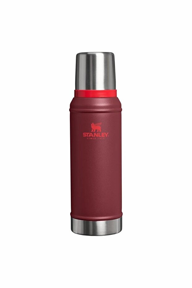 Classic Vacuum Steel Thermos 0.94 Lt Flask Bordo