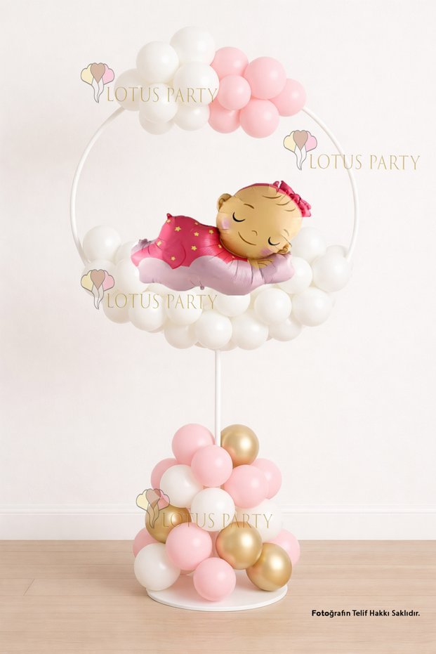 Sleeping Baby Foil Balloon - Hospital Room Door Decoration - Newborn Baby Door Decoration Girl Baby