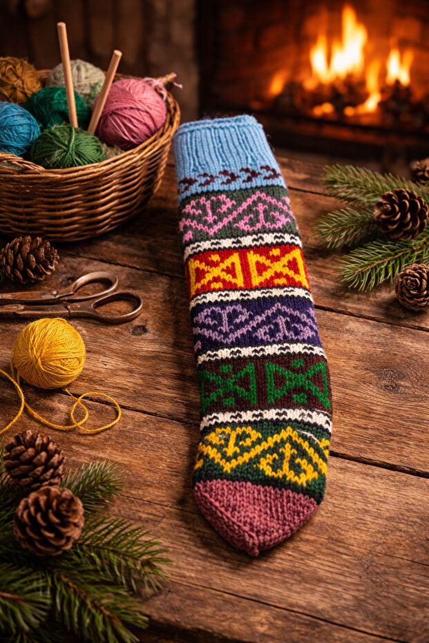 Old Time Hand-Woven Trabzon Socks | Traditional Handicraft | Authentic Wool Socks
