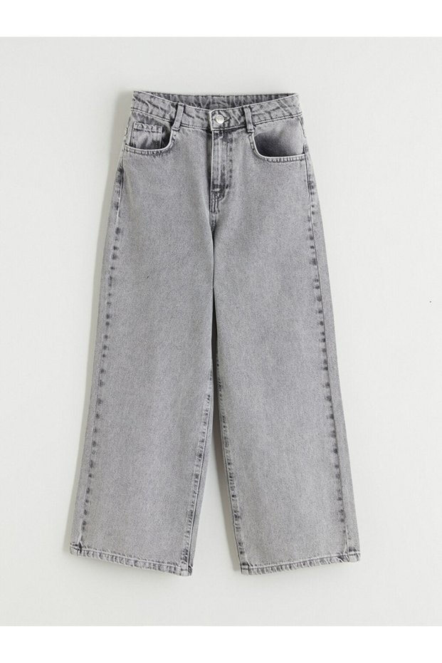 Wideleg Girl's Jean Trousers