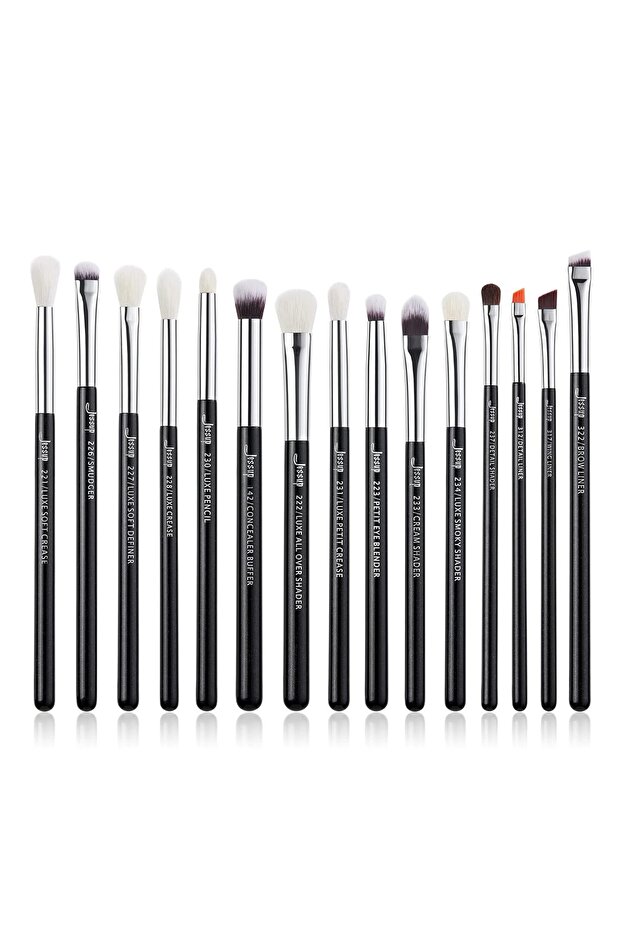 Eye Makeup Brushes Set Professional 15pcs Eyeshadow Blending Concealer Eyebrow Eyeliner Brush T177
