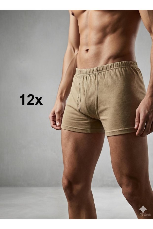 Military Long Boxer Briefs 12-Pack | Khaki | S–3Xl | Daily, Sports, Mountain‑Bayır