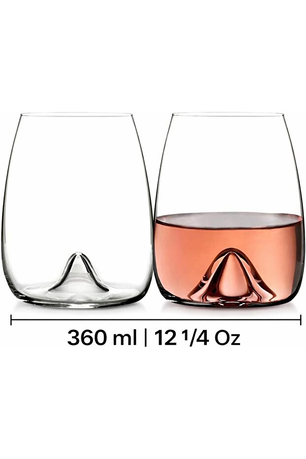 Premium Stemless Wine Glasses Set - 3