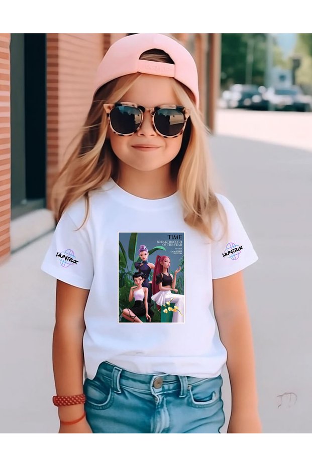 Huntrix Kpop Demon Hunter Zoey Rumi Mira Designed Cotton Premium B Printed Kids Teen T-Shirt