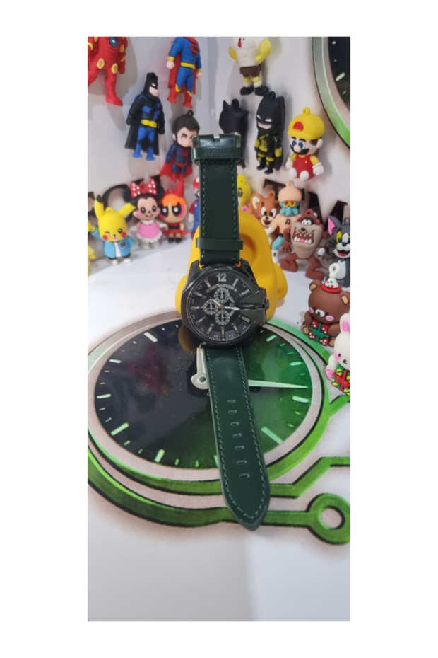 ساعة رجالية بحزام جلدي - 2