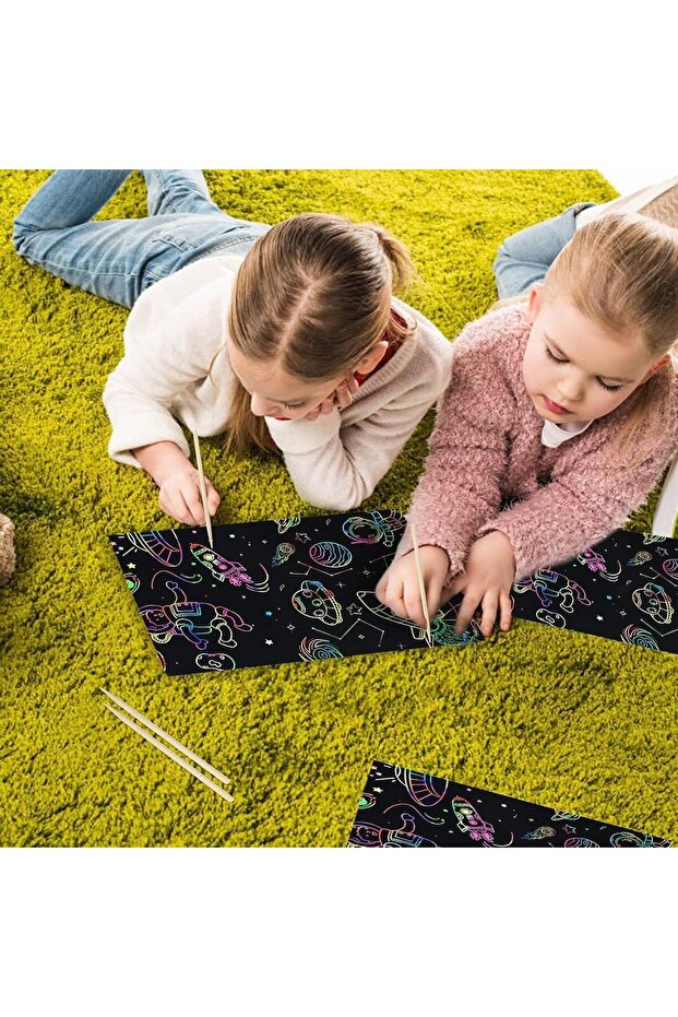 مجموعة ورق الرسم بالخدش - 7