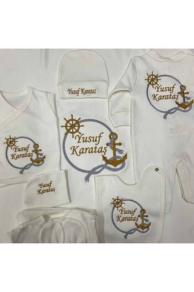 10-Piece Embroidered Hospital Discharge Set with Anchor