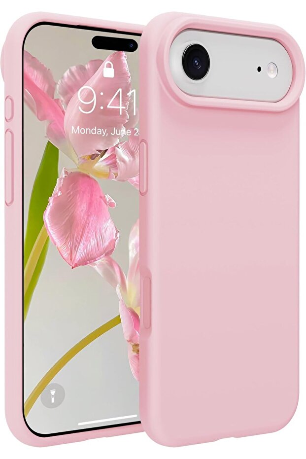 Case for iPhone 17 Air Pink Slim Fit Soft Back TPU Cover Flexible Silicone Cover