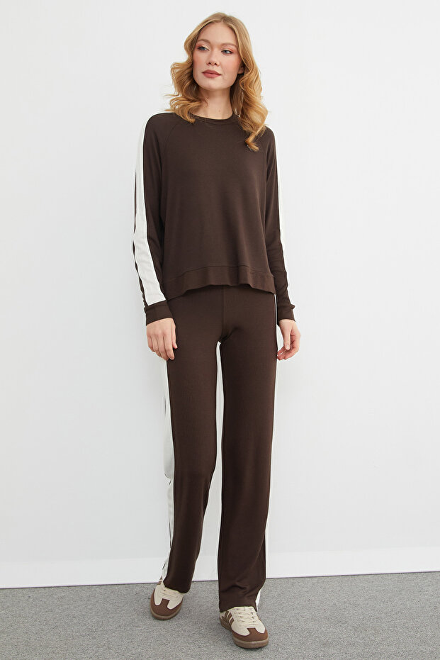 Basic Bisiklet Yaka Şeritli Modal 2 Li Takım - 4