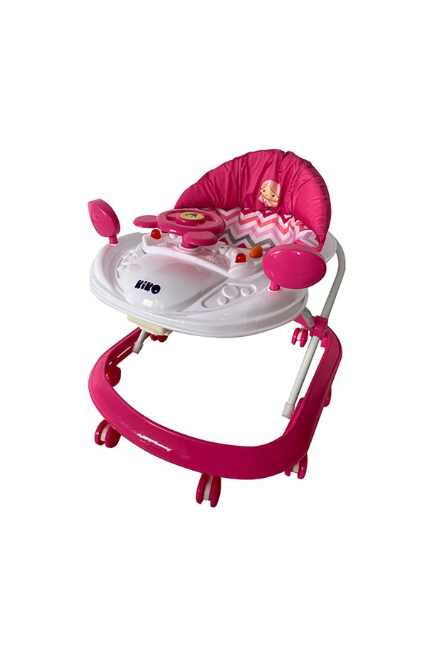 BABY WALKER WITH TOYS-Pink