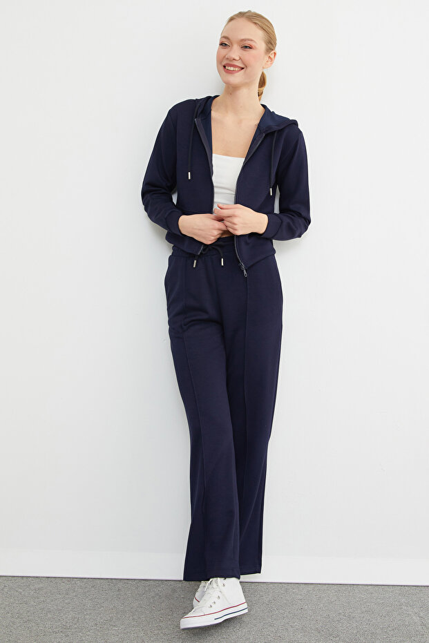 Basic Kapüşonlu Çimalı Modal Eşofman Takımı - 6