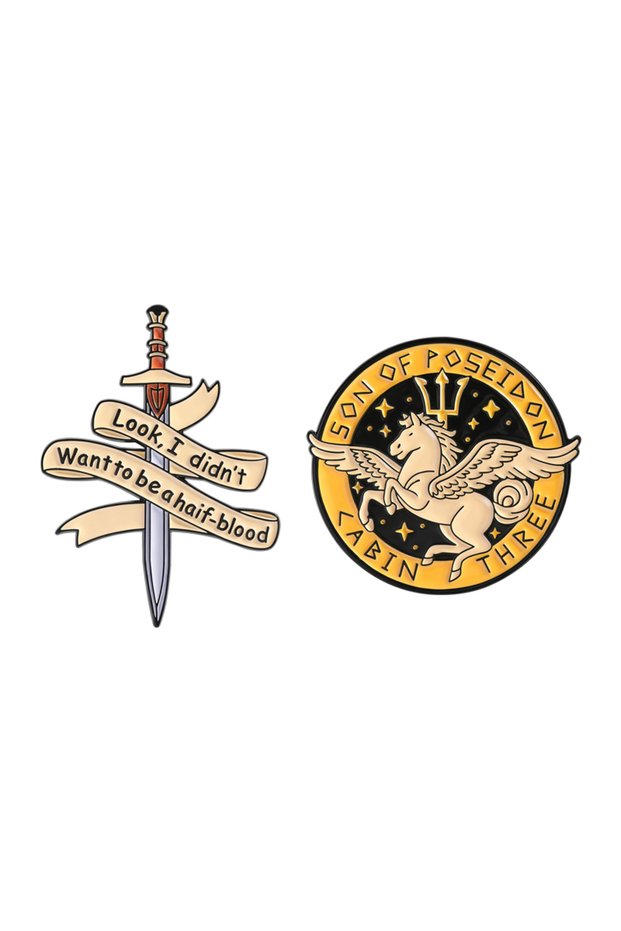 Set Percy Jackson Fantasy Movie Enamel Pin I Didn't Want To Be a Half-Blood Percy’s Sword Riptide Br