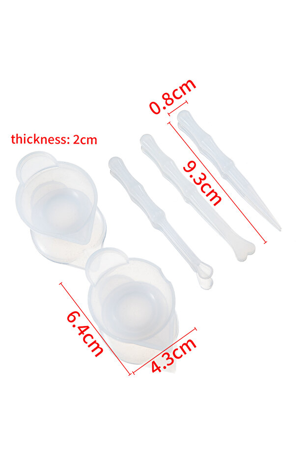 5PCs 5pcs/set Mix Cup Silicone Mold Epoxy Resin Tools Reusable Mixing Measuring Cups DIY Jewelry Mak