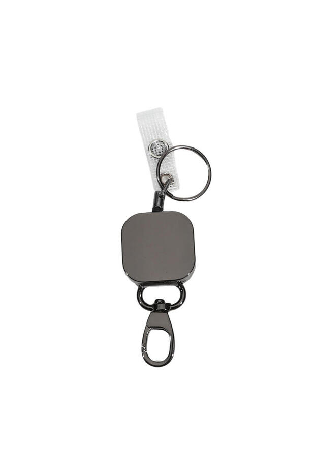 1pc StyleC Heavy Duty Retractable Metal Wire Keychain Pull Badge Reel ID Lanyard Name Tag Card Badge
