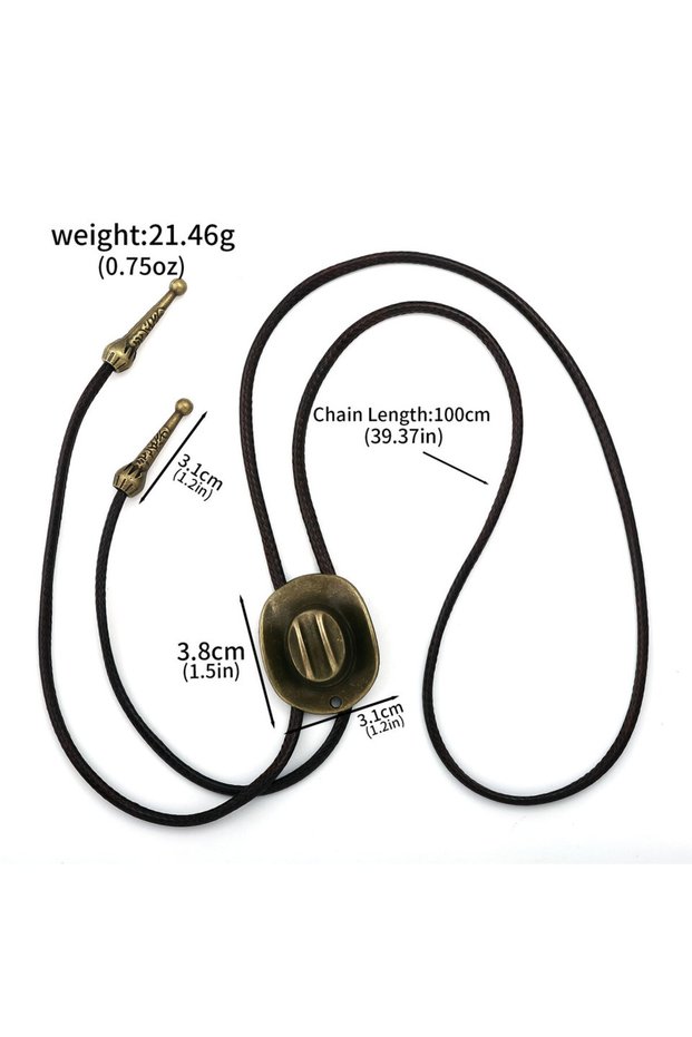 N01183-02 Retro Western Cowboy Necklace Bolo Tie European American Personality Casual Necklace Choke