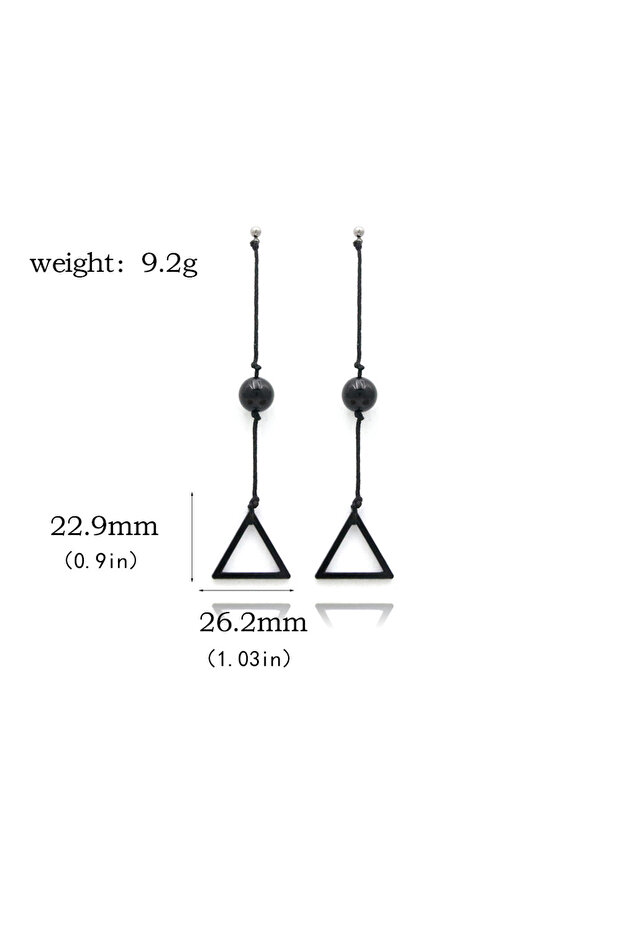 E00170 Anime Chainsaw Man Earrings Phita Black Triangular Long Earrings For Cosplay Props Fans Jewel