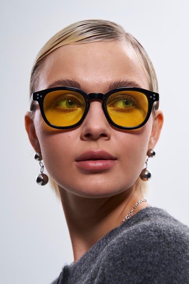 Ashilla Black Yellow Circadian Rhythm Glasses