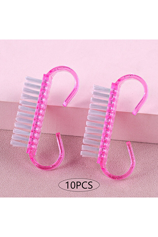 10Pcs Pink 10Pcs/20Pcs Small Nail Cleaning Brush For Nail Care Manicure Plastic Brushes Dust Soft R