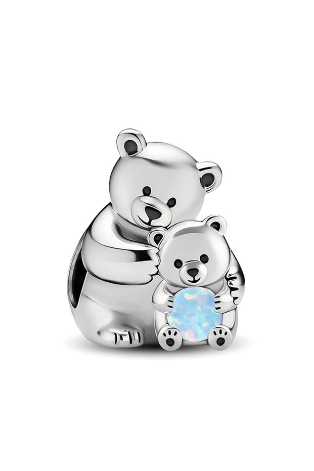 TCE1109P1 925 Silver Color Polar Bear Snowflake Hedgehog Winter Series Charm Bead Fit DIY Bracelet M