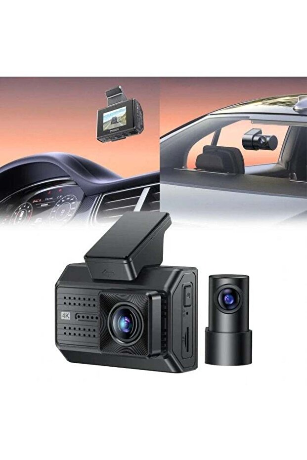KM15 4K Dual Dash Camera Driving Recorder