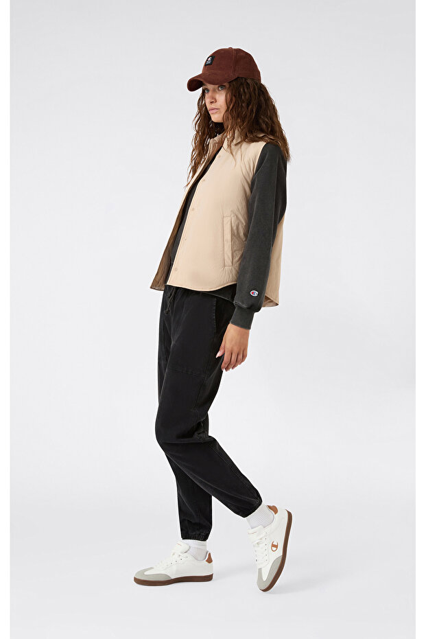 Elastic Cuff Pants Women's Black Trousers - 118163-Kk001