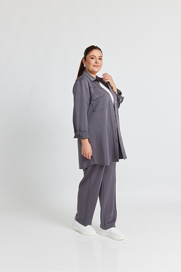 BELİ LASTİKLİ ÖRME PANTOLON - 3