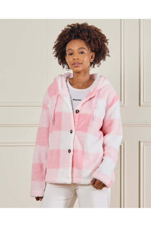 Senior Girls Pink Hooded Jacket